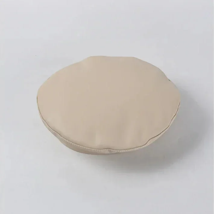 Beige Leather Beret - Image 2