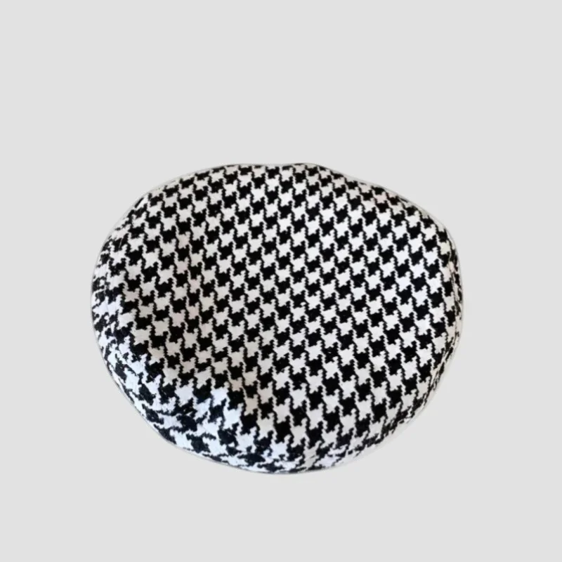 Black and White Checkered Beret - Image 2