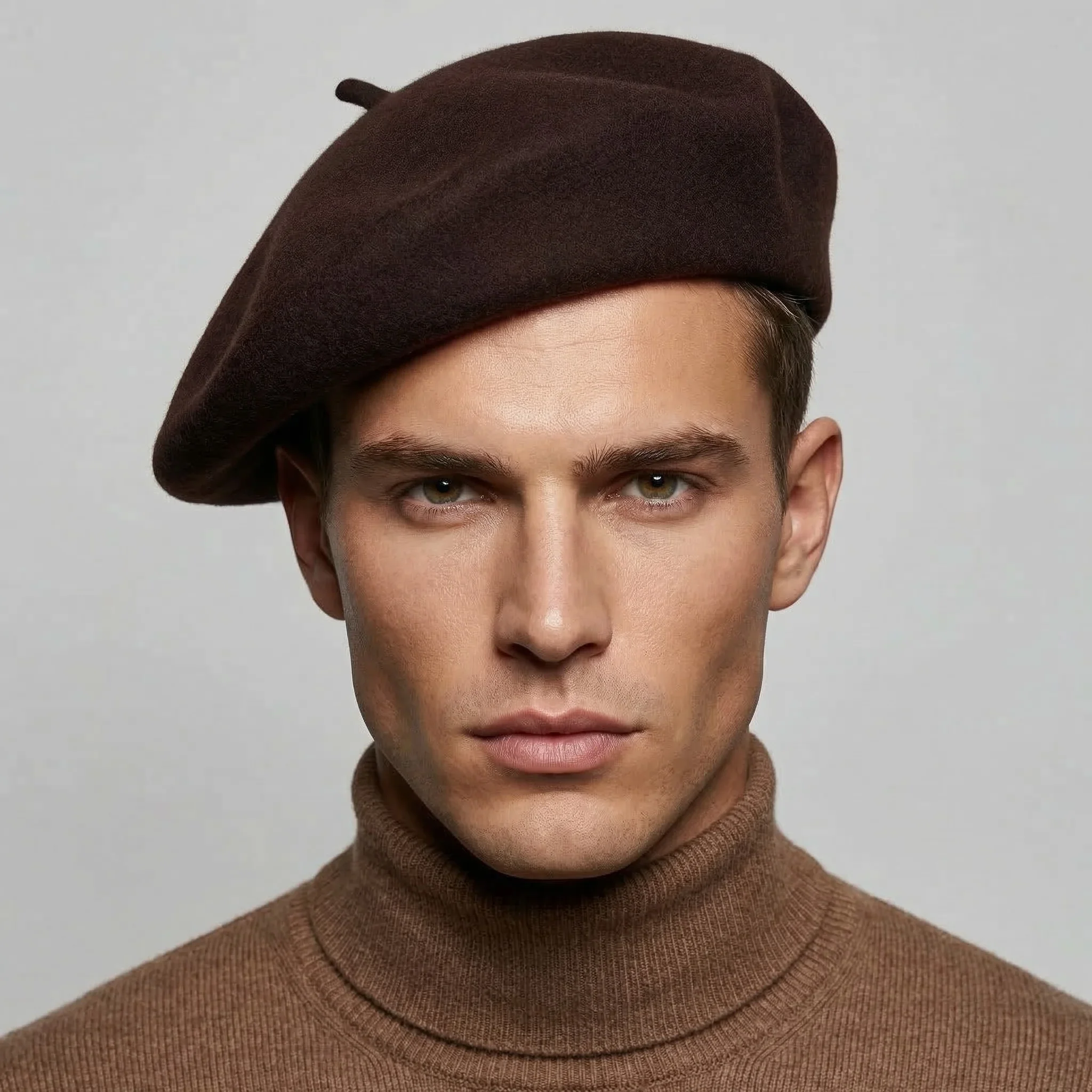 Chocolate Brown Beret - Image 3