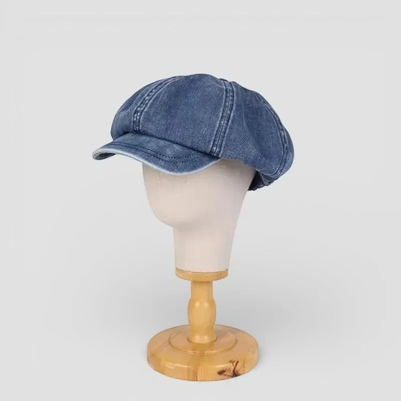 Cotton Denim Beret - Image 3