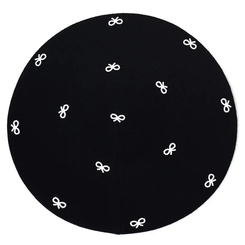 Crochet Beret with Bow - Image 3