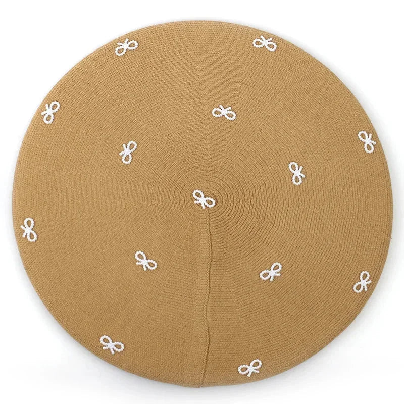 Crochet Beret with Bow - Image 4