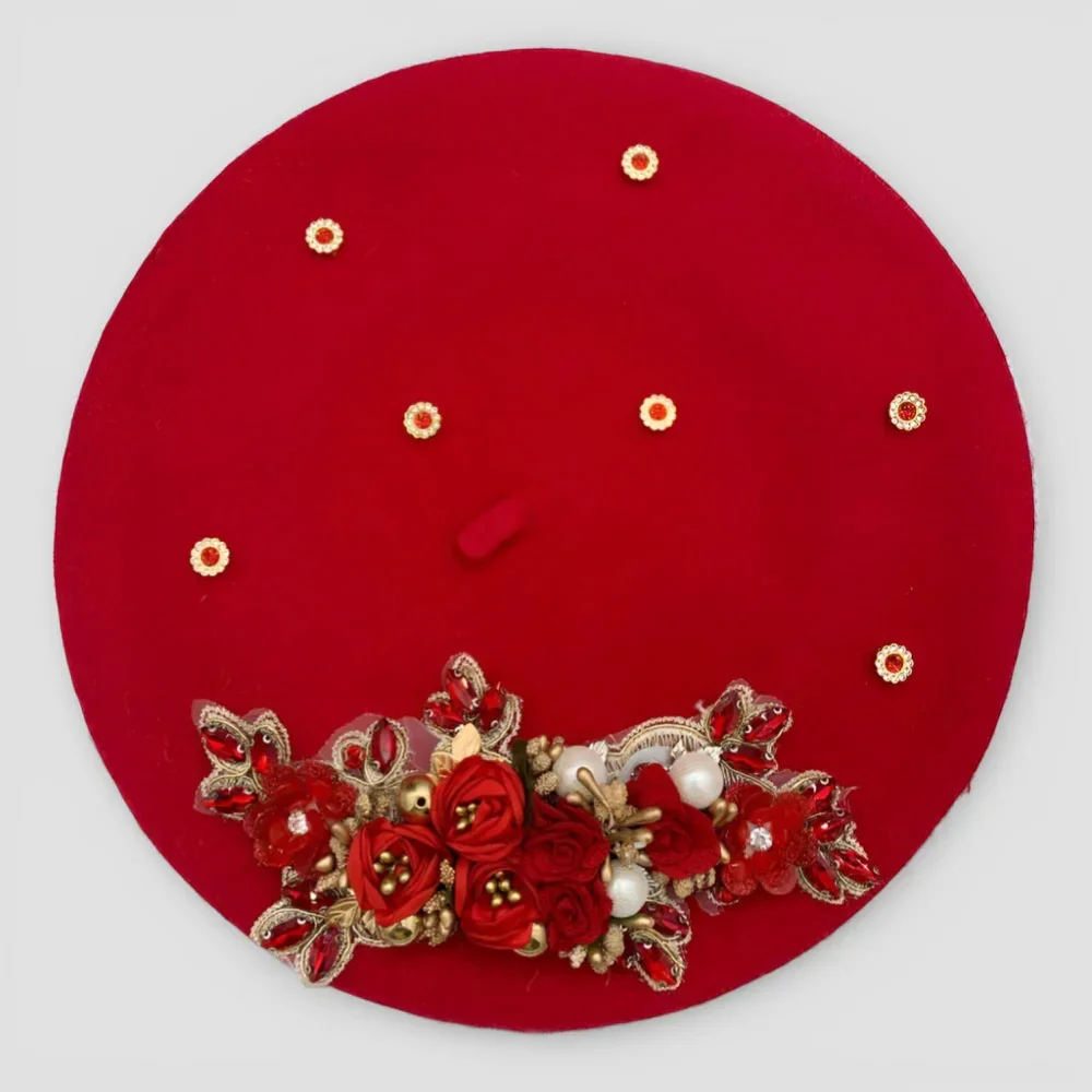 Flower Basque Beret - Image 7
