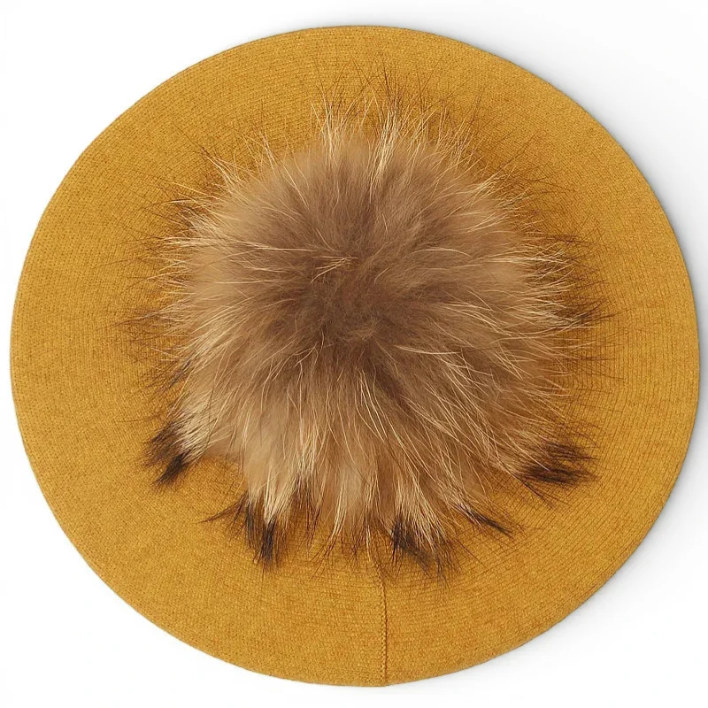 French Beret with Pom Pom - Image 4