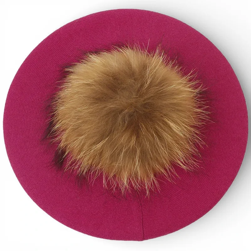 French Beret with Pom Pom - Image 6
