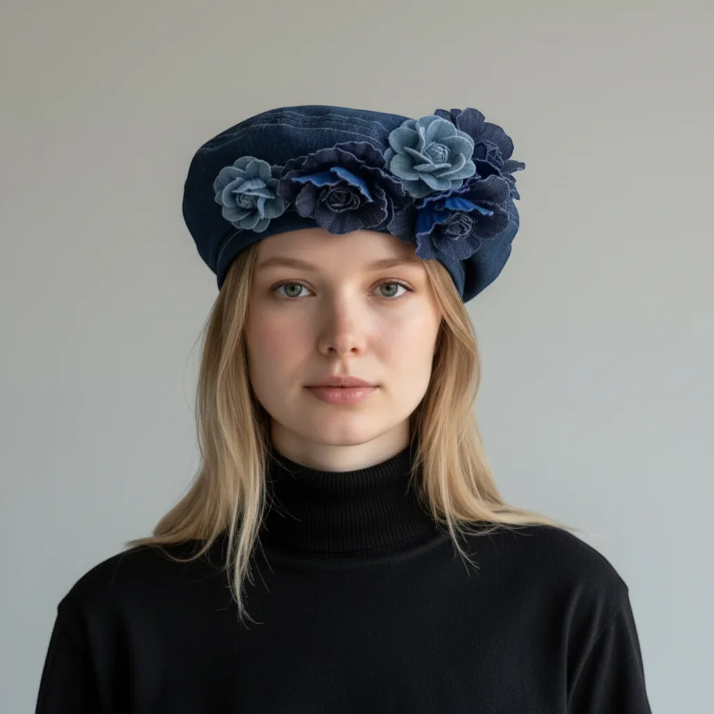 French Flower Beret - Image 4