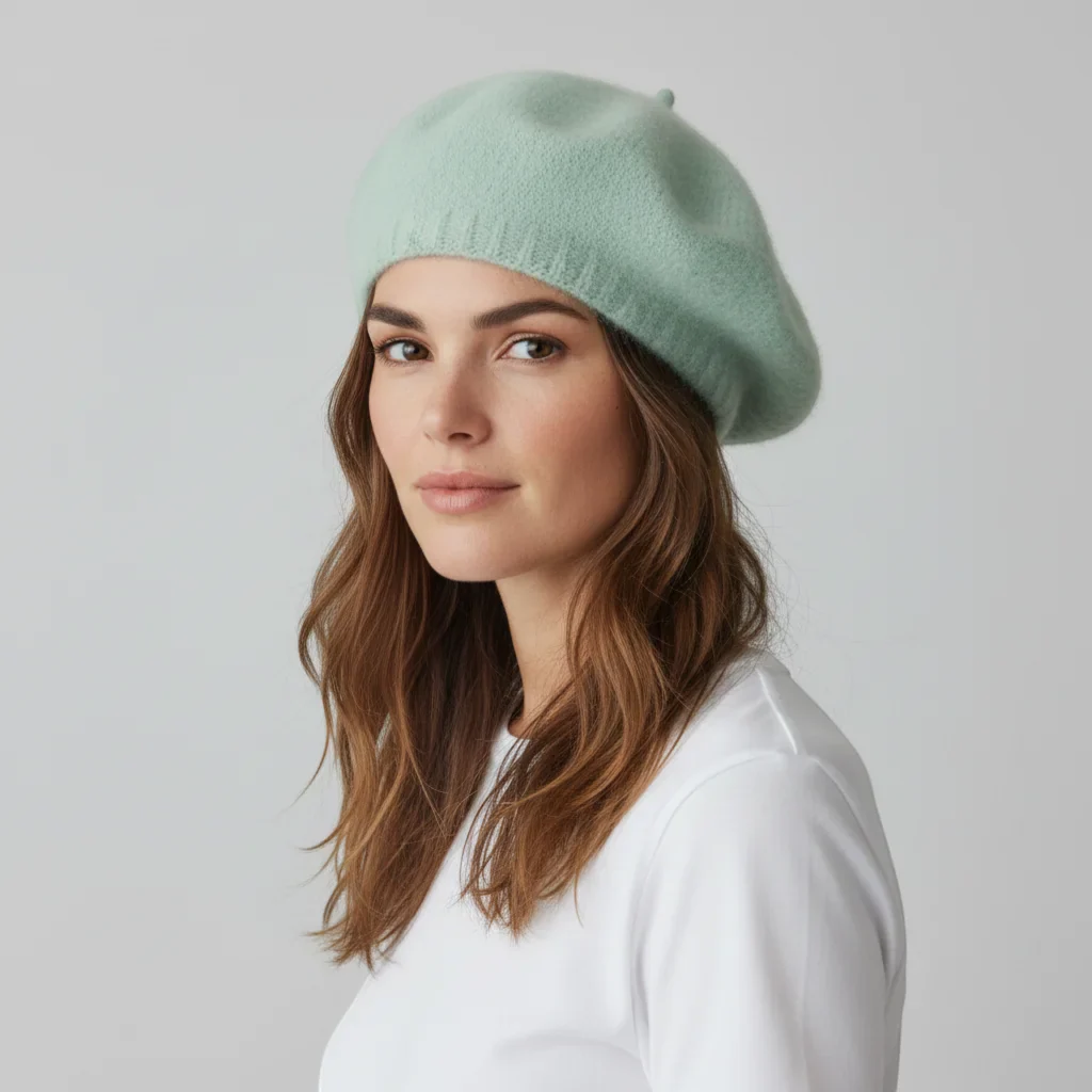 Fur Beret Hat - Image 2