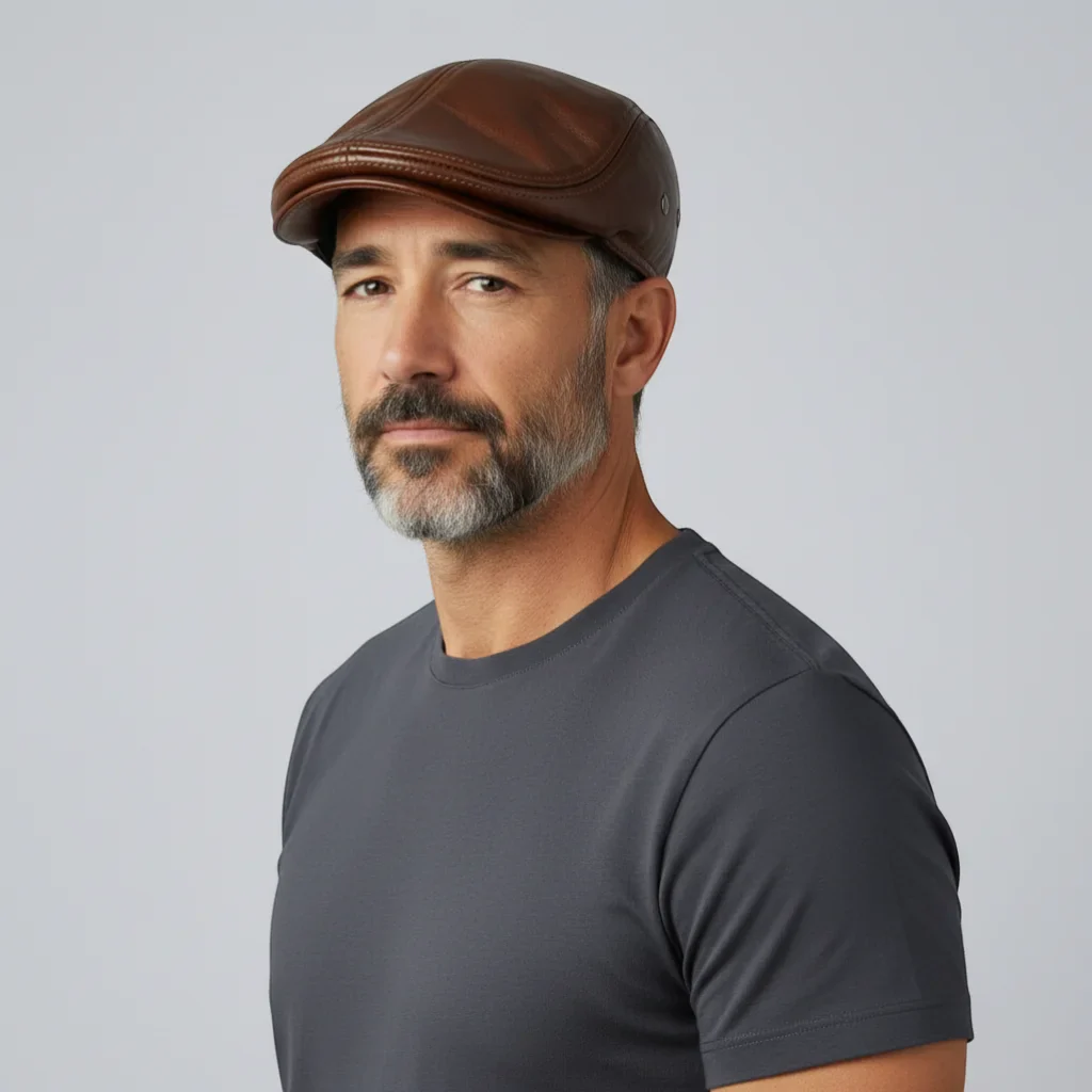 Genuine Leather Beret - Image 2