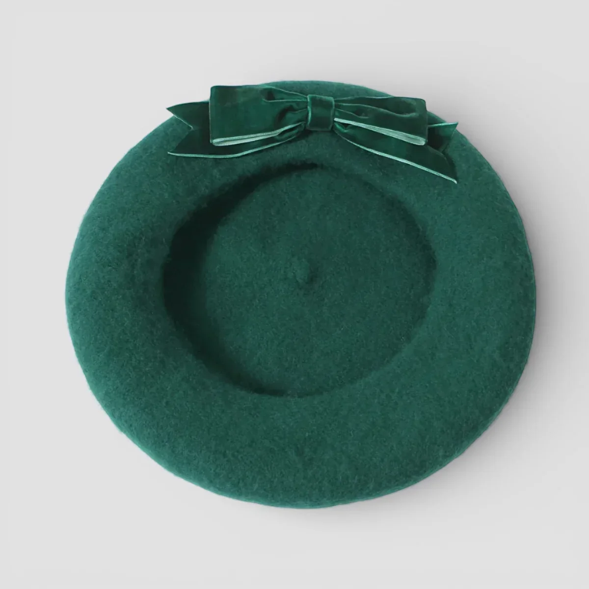 Green Wool Beret - Image 4