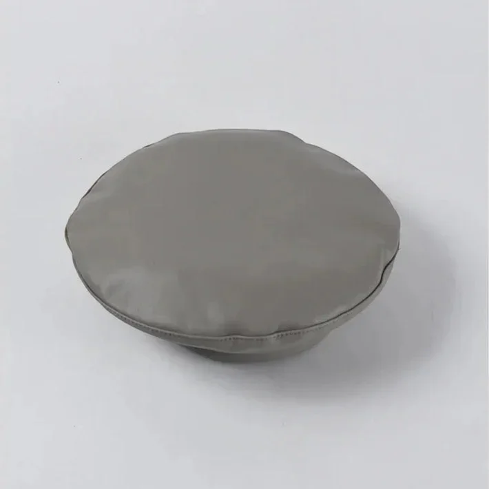Grey Leather Beret - Image 2