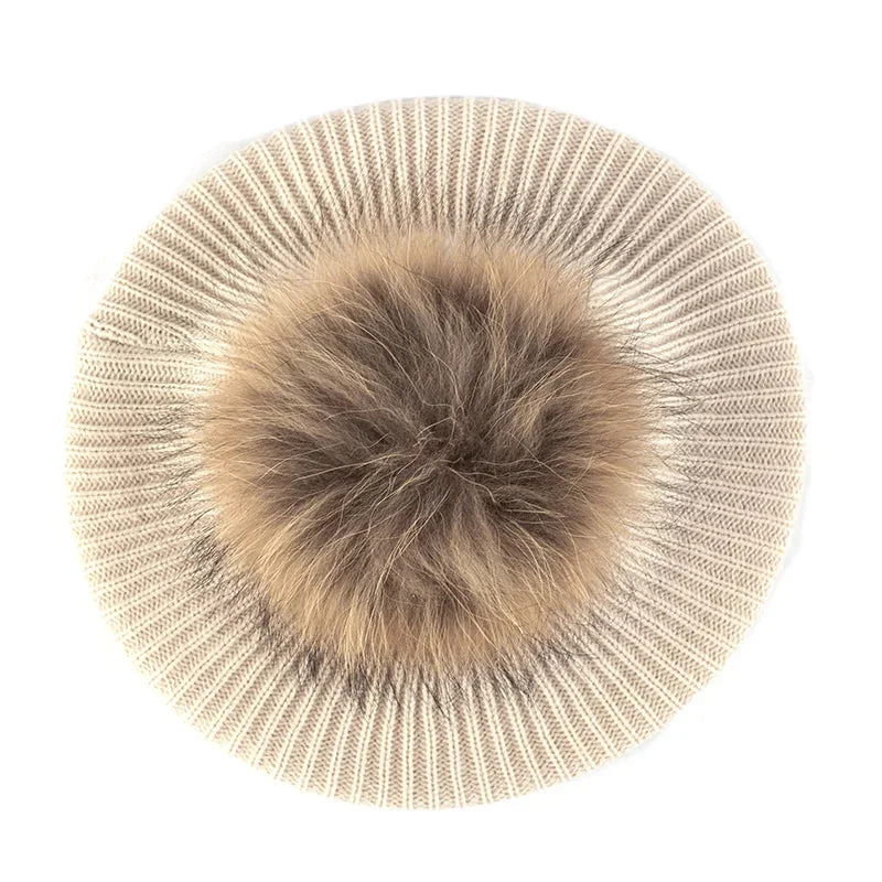 Knitted Pom Beret - Image 3