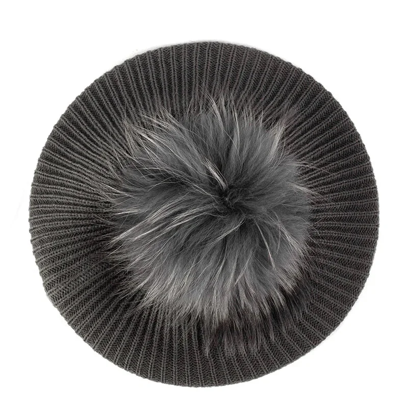 Knitted Pom Beret - Image 4