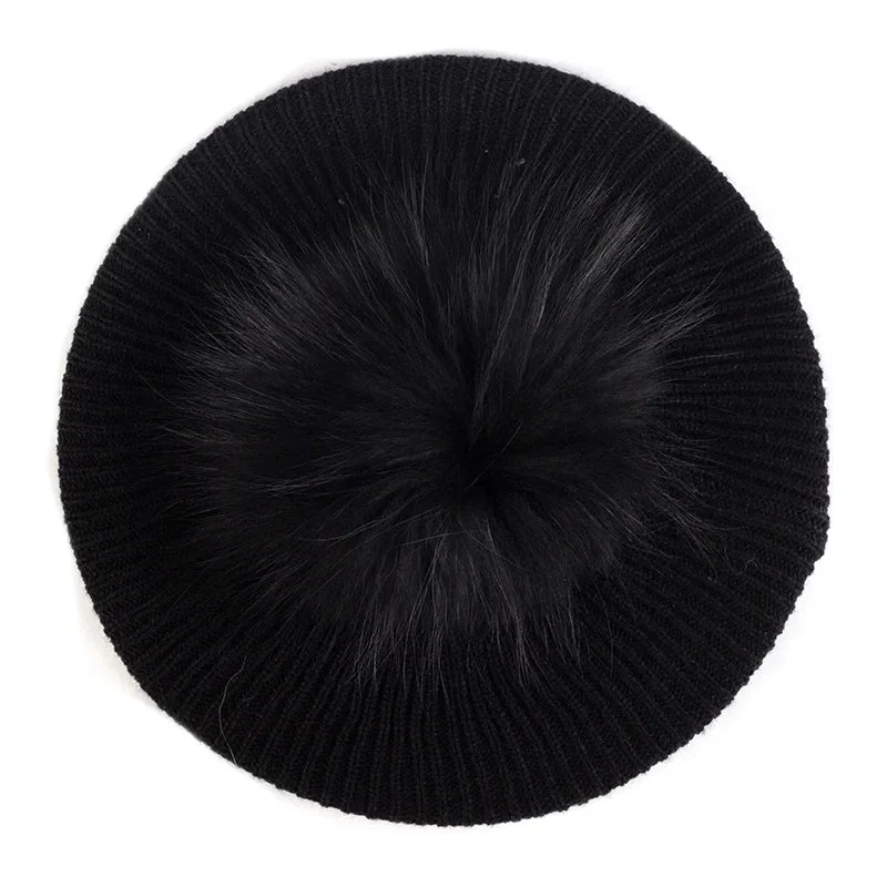 Knitted Pom Beret - Image 5