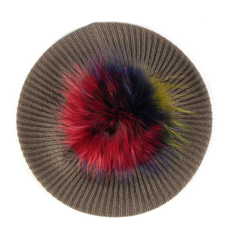 Knitted Pom Beret - Image 6