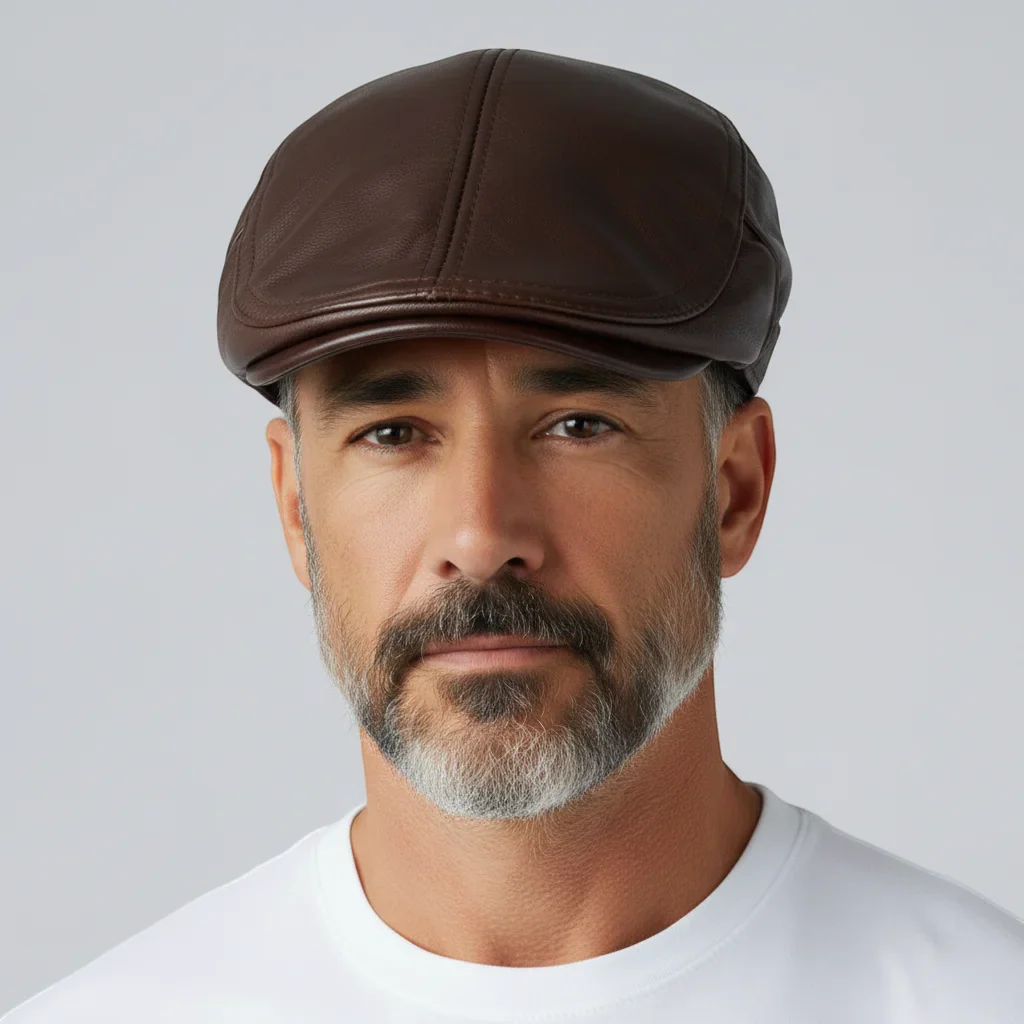 Leather Beret Men - Image 2