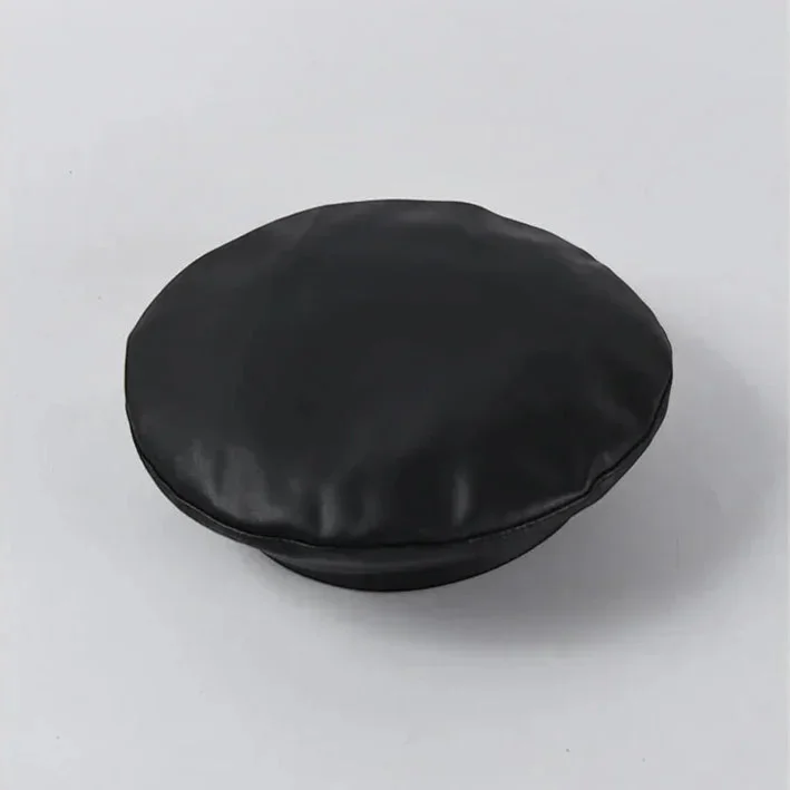 Leather Look Beret - Image 3