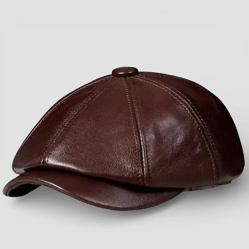 Leather Newsboy Hat - Image 4