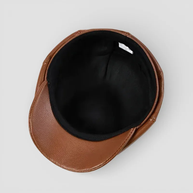 Leather Newsboy Hat - Image 5
