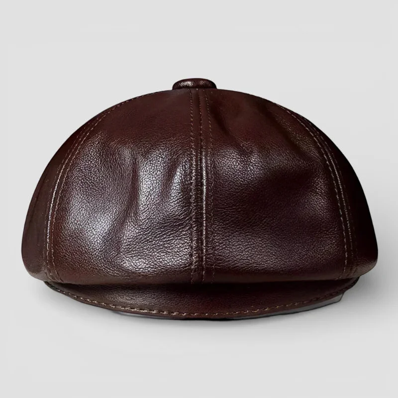Leather Newsboy Hat - Image 6