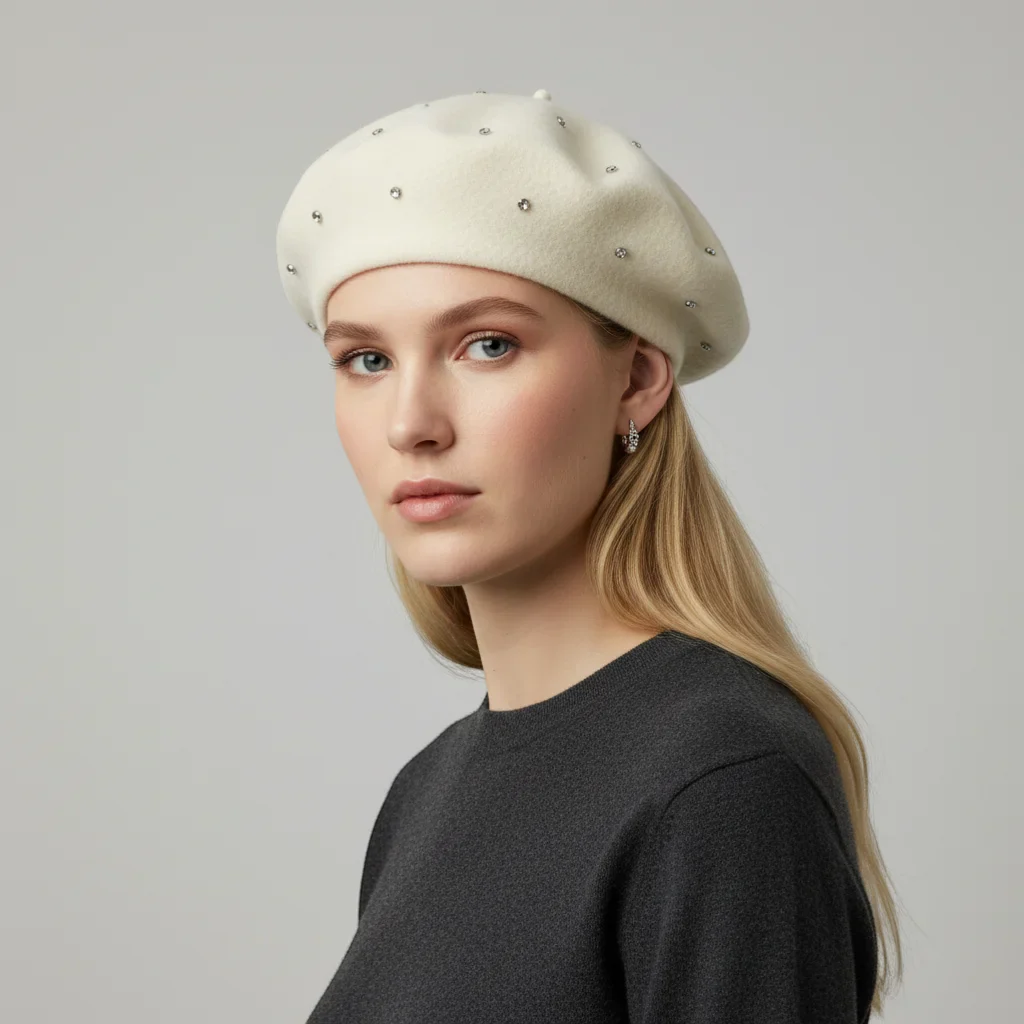 Rhinestone Beret - Image 2