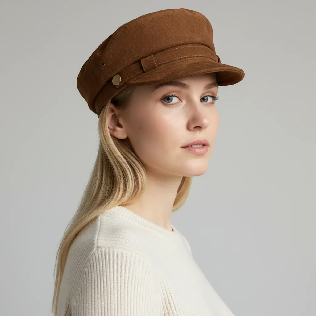 Suede Newsboy Cap - Image 2