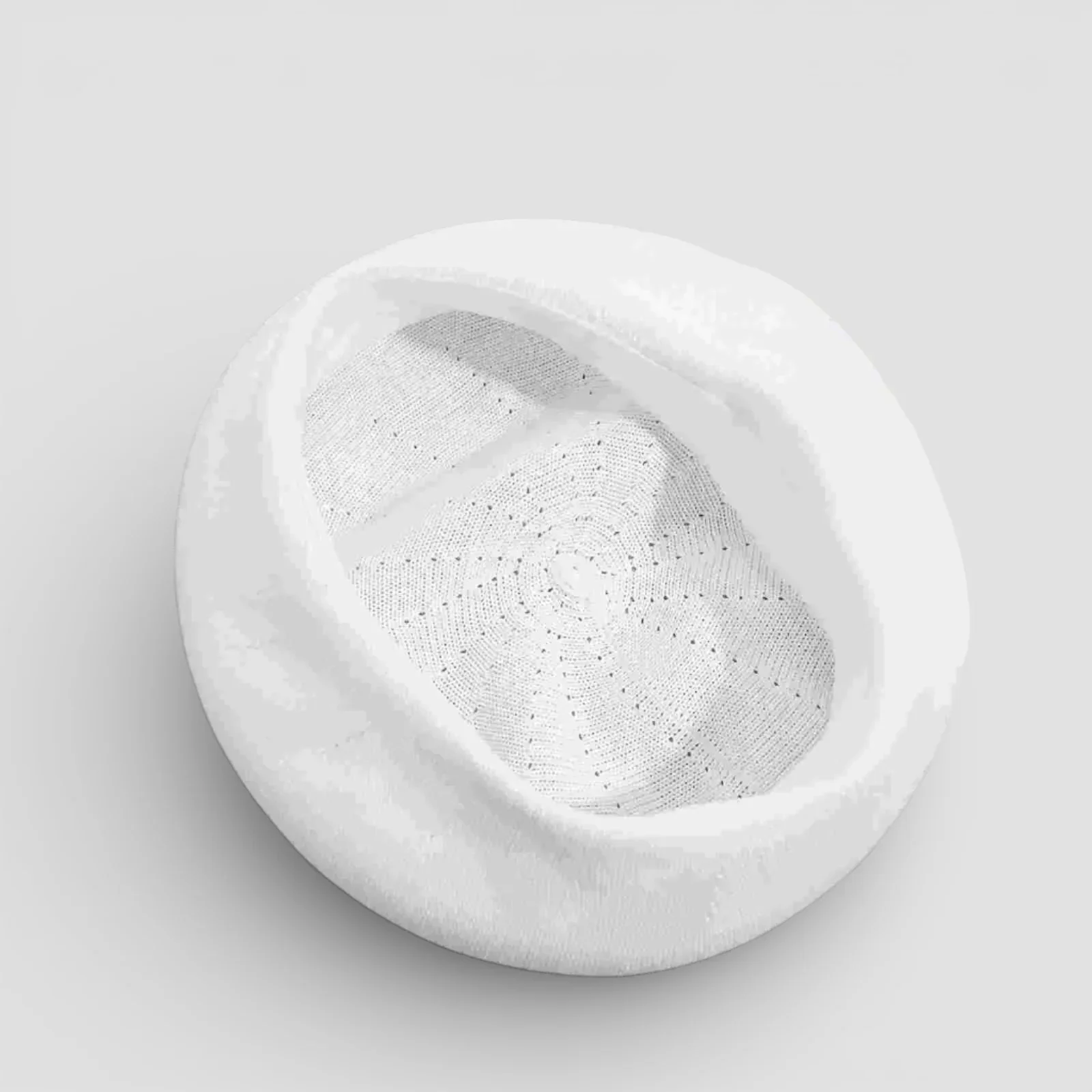 White Knit Beret - Image 2