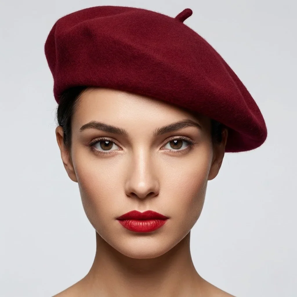 Wine Red Beret - Image 2