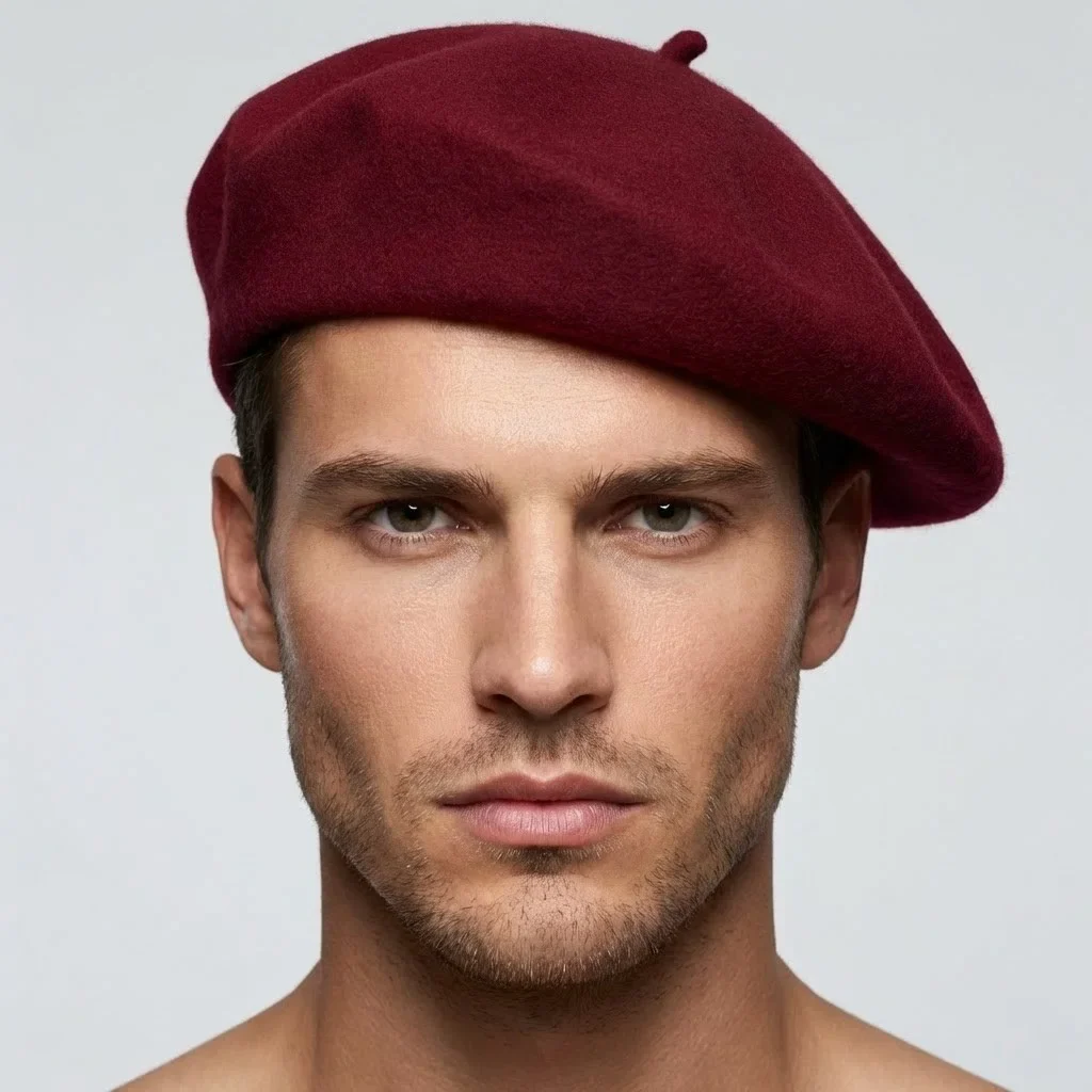 Wine Red Beret - Image 3