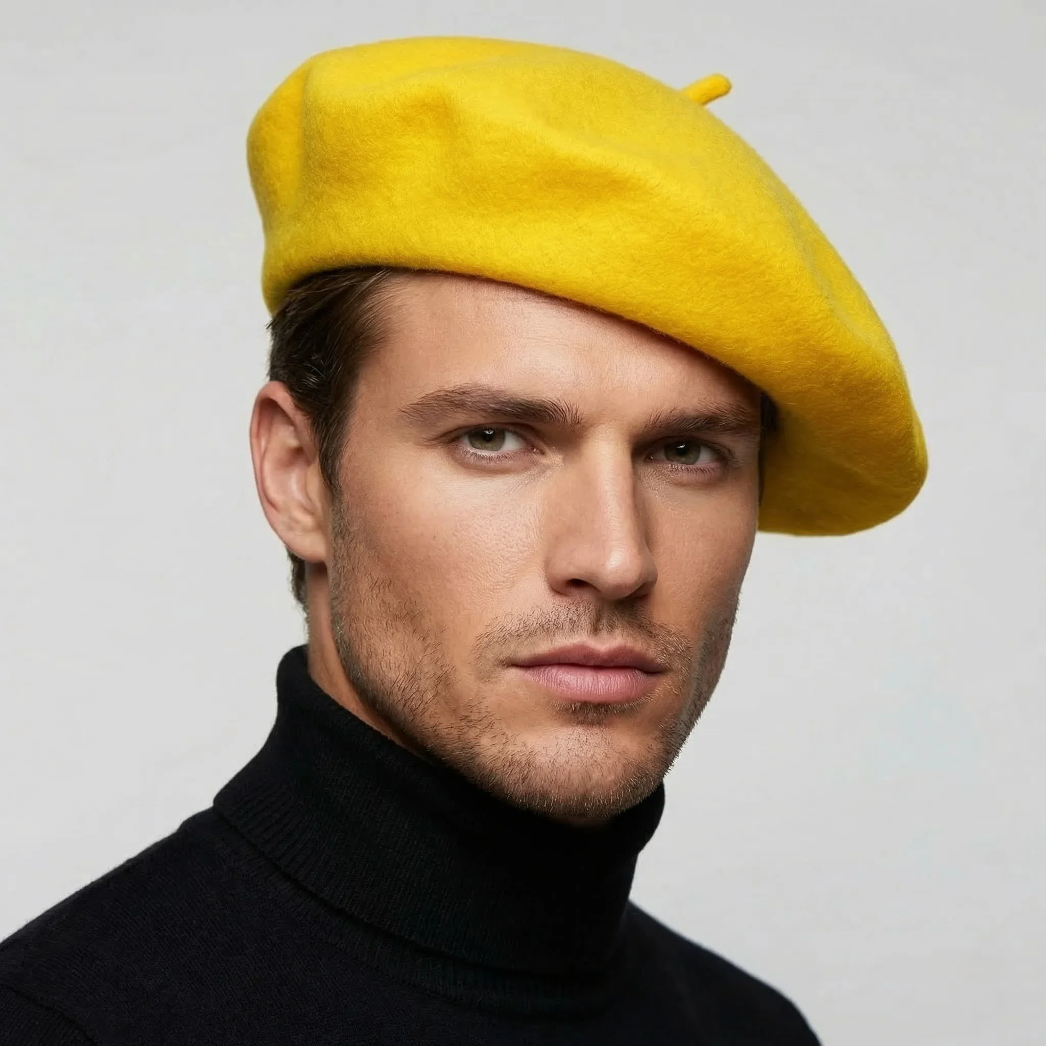 Yellow French Beret - Image 3
